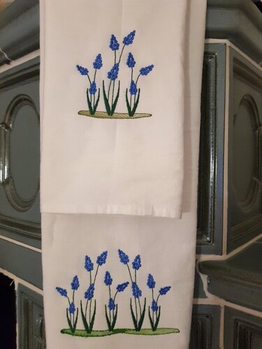 Stickdatei Traubenhyazinthen kleines SET - Sticken