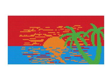 cross stitch pattern sunset in the colors of CrazyPatterns - Embroidery