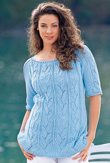 Pulli mit Ajourmuster in Türkis - Bild 4