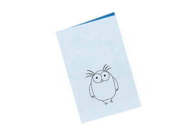 Stickdatei Eule, LineArt, Redwork, Silhouette, vier Größen, Eule - Sticken