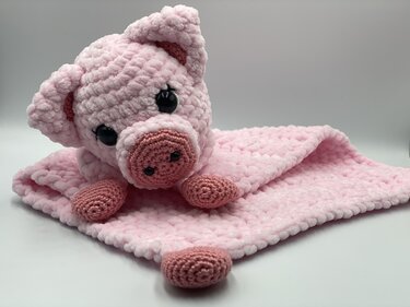 Crochet Pattern - Comforter / Lovey Pig "Piggy"