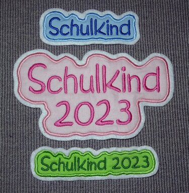Stickdatei -  Schulkind 2023 Button - Sticken