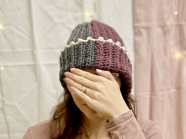 Häkelanleitung Wintermütze | Beanie Zweifarbig - Bild 3