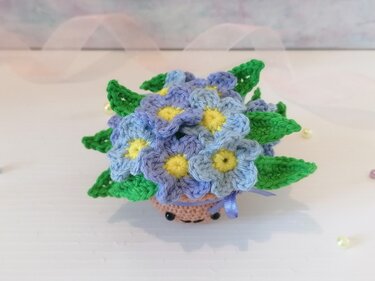 Pot of Forget-me-nots – Amigurumi Crochet Pattern for Gift & Home Decor