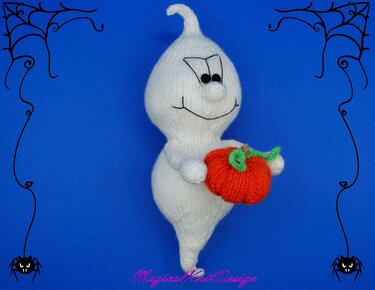 Halloween ghost Blinky knitting pattern soft baby toys home decorations
