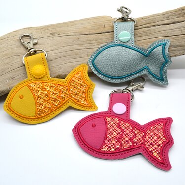 Stickdatei Fisch Schlüsselanhänger - Sticken
