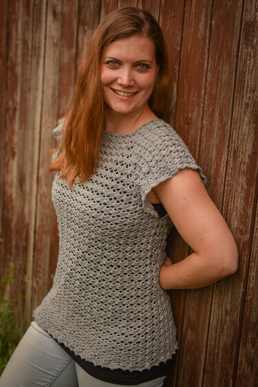 crochet pattern raglan shirt "Valencia", size XS-XXL