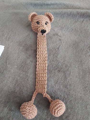 Häkelanleitung Lesezeichen Bär