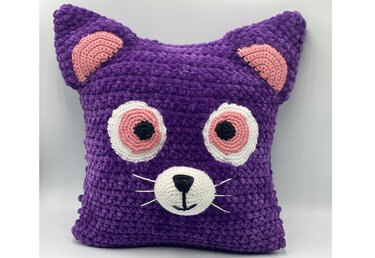 Crochetpattern - Cushion Cover Kitty Cat