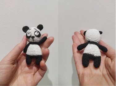 Alfred the tiny Panda Bear crochet amigurumi