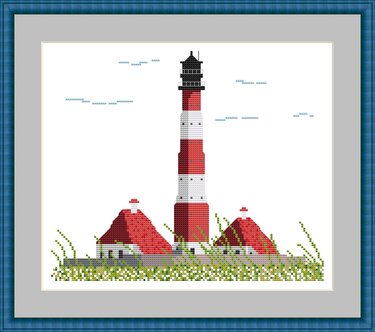 cross stitch pattern lighthouse Westerheversand PDF download - Embroidery
