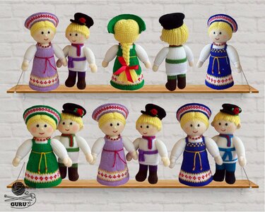 K091 Dolls Ivan and Mary dolls - Amigurumi doll - by Zabelina - Knitting
