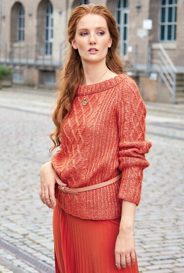 Raglanpulli mit Flechtmuster - Bild 8