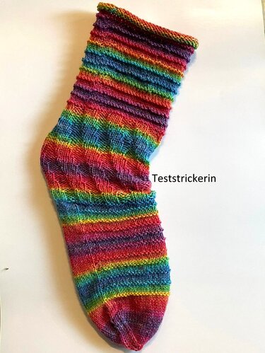 Anfänger Socken ohne Ferse, "Espiral", alle Größen, Top Down - Stricken