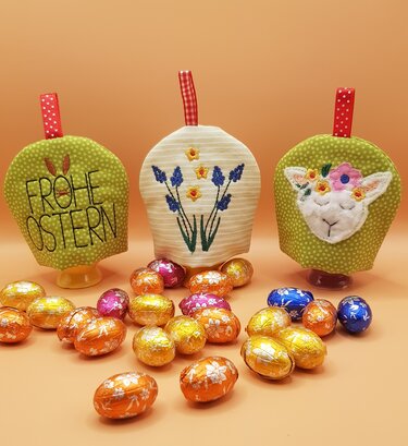 Stickdatei Eierwärmer ITH SET mit blanko Datei - Sticken