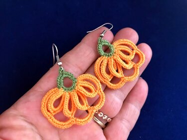 Crochet Pumpkin Pattern,Crochet Pattern,Halloween Garland, Crochet Earrings