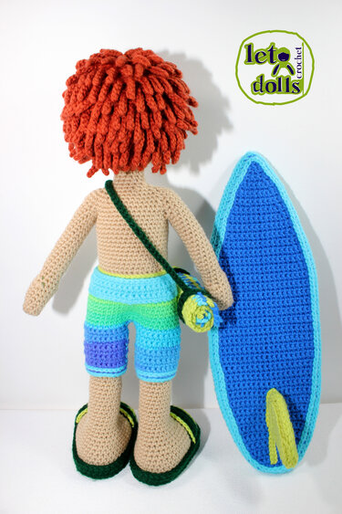 Finn, Medium Crochet Doll Pattern, Amigurumi, 18