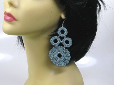 Ohrringe Glamour Häkelanleitung