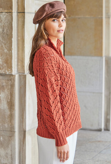 Pulli in Braun mit Reverskragen - Bild 3