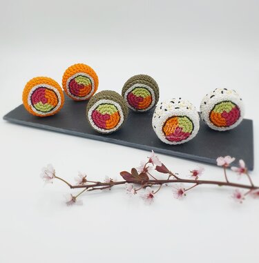 California Roll & Maki Sushi Crochet Pattern PDF