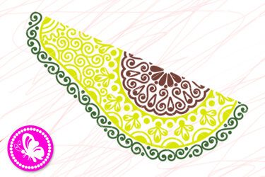 Half avicado Mandala clipart. Tropical fruit for crafts. Monogram design - Plotting