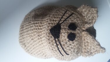 Korb mit Katzenkopf - Häkeln