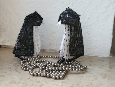 geklöppelter Pinguin - Basteln