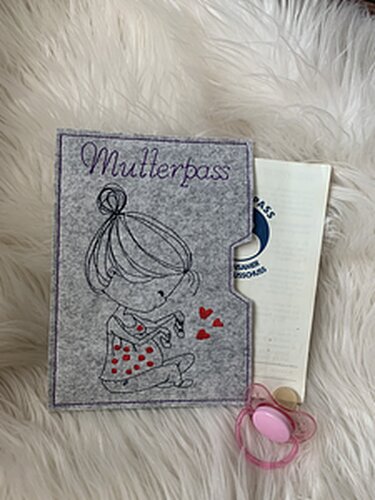 Stickdatei Mutterpass, Doodle Mama, ITH, Set 845 - Sticken