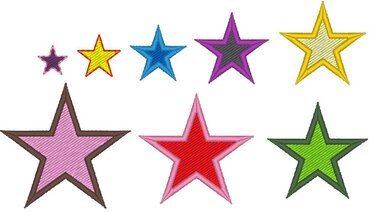 Stickdatei - Stern in 14 Größen - Sticken