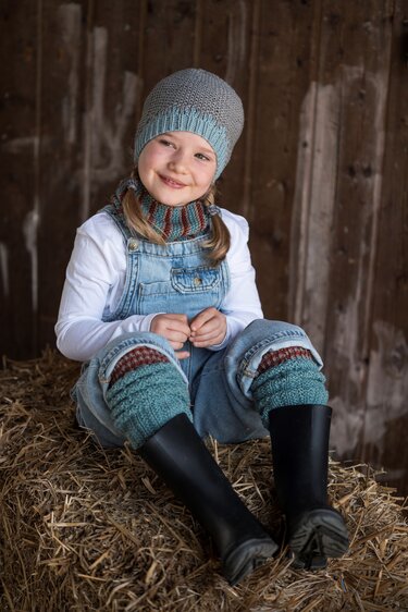 Kinder Strickset mit Stulpen, Loop-Schal und Mütze Strickanleitung // PDF
