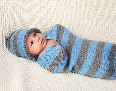 Baby-Set "Nesthäkchen" mit Pucksack und Mütze Strickanleitung // PDF