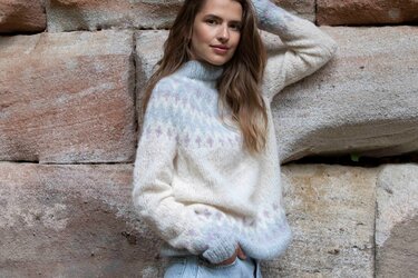 Strickpullover "Winter Sky" in Pastellfarben Strickanleitung // PDF - Bild 6