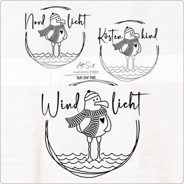 Plotterdatei Meer Möwe svg - Plotting