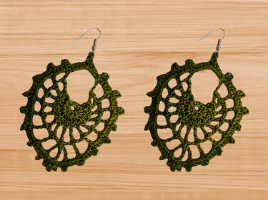A Crochet Leaf Earrings PDF Pattern