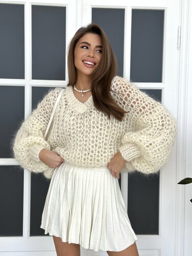 Chunky Mohair Knit Sweater knitting pattern, Oversized sweater pattern - Image 7