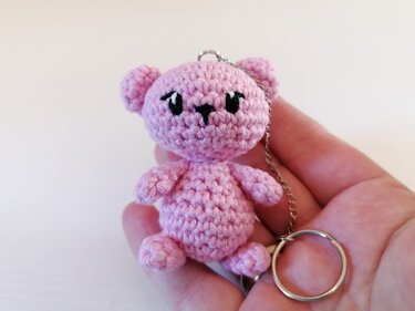 Crochet Pattern Bear Keychain Amigurumi