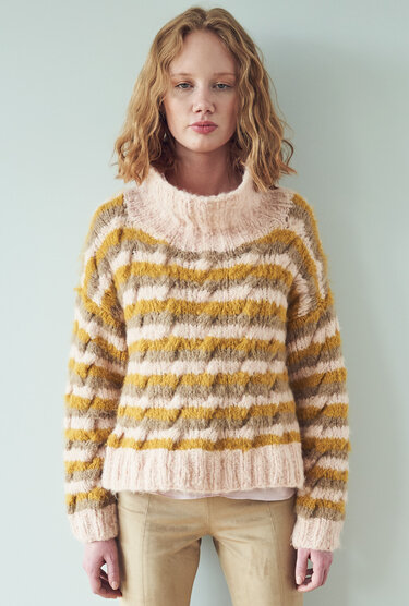 Gestreifter Rolli mit lässigen Seitenschlitzen - Bild 5