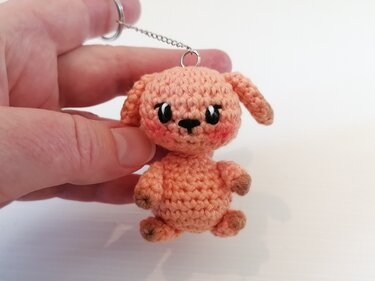 Crochet Pattern Dog Keychain Puppy Amigurumi