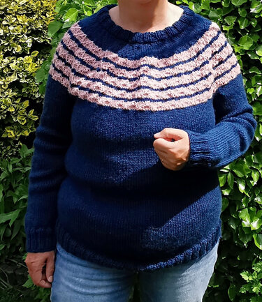 Rundpassenpullover Nr.2 Tweed mit Tee - Bild 8
