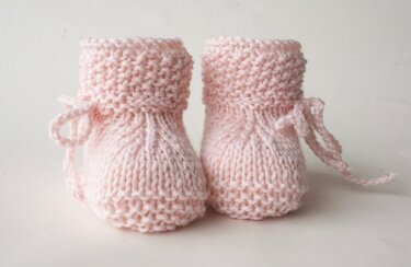 PDF Strickanleitung Babyschuhe stricken E-Book Strickschuhe Perlmuster