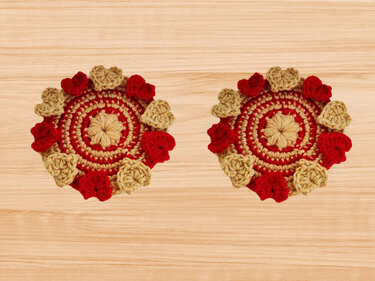 A crochet round PDF coaster