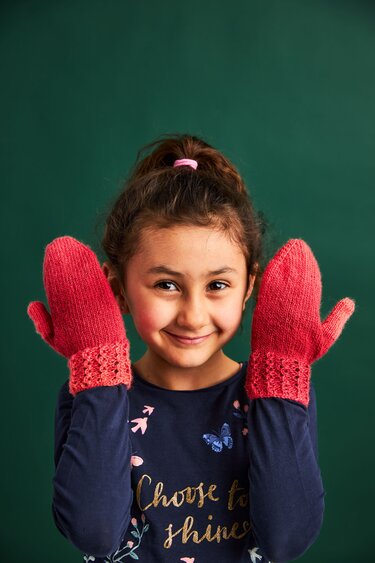 Kinder-Fäustlinge "Feuer und Flamme" knallige Farben Strickanleitung // PDF - Bild 3