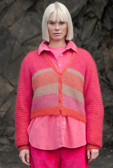 Jacke mit zweifarbigem Patentmuster - Bild 5