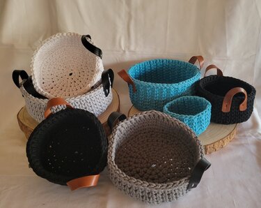 Christels Körbe mit Macramé häkeln - Bild 9