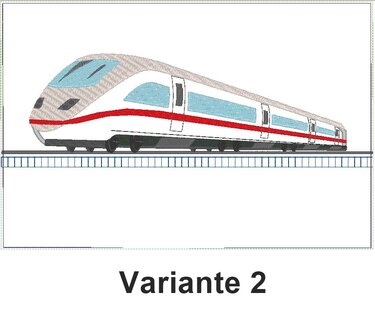 Stickdatei - Schnellzug Kissen ITH Lok Zug - Sticken
