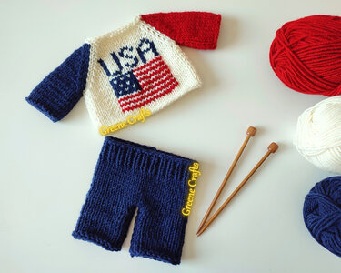 American Bear - Soft Toy Knitting Pattern