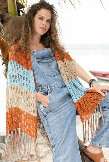 Gestreifte Stola - Bild 5