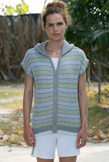 Sportliches Set aus Shorts und Weste - Stricken