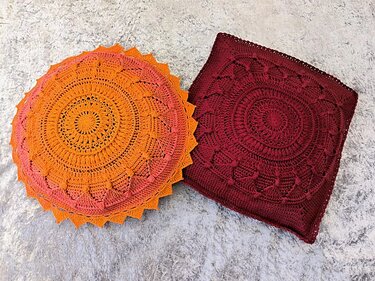 Häkelanleitung Kissen/ Kissenbezug Sunflower - rund und eckig - 2er Set - Bild 2