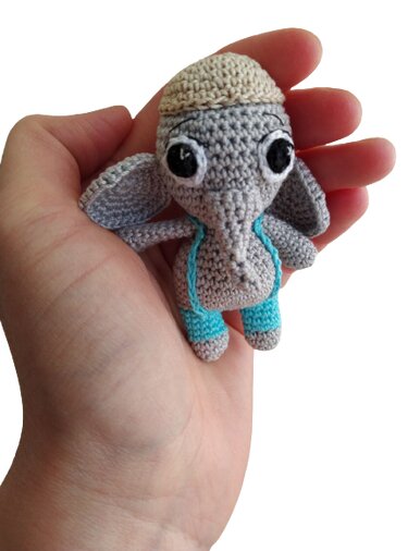 Sam the Elephant, elefant - Crochet